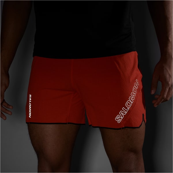 Short running SALOMON SENSE AERO 5'' SHORTS M CHERRY TOMATO