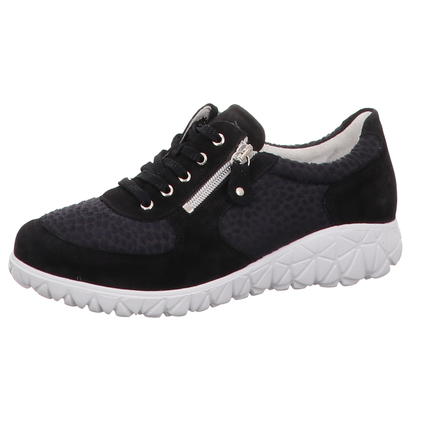 Waldläufer Schnürhalbschuh blau