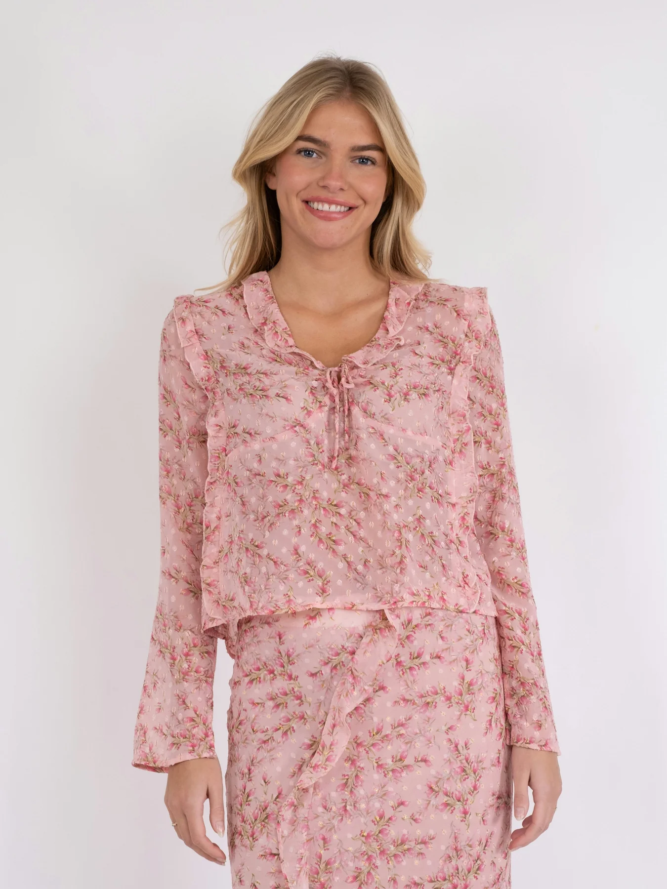 Neo Noir Carola Dot Print Blouse