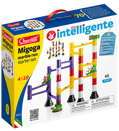 Quercetti Kuglebane - Migoga MarBlå Run Starter Set - 45 Dele -