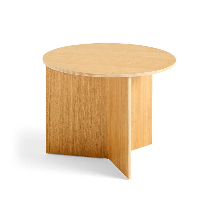 HAY - Slit Table Round, Ø 45 x H 35,5 cm, Eiche natur