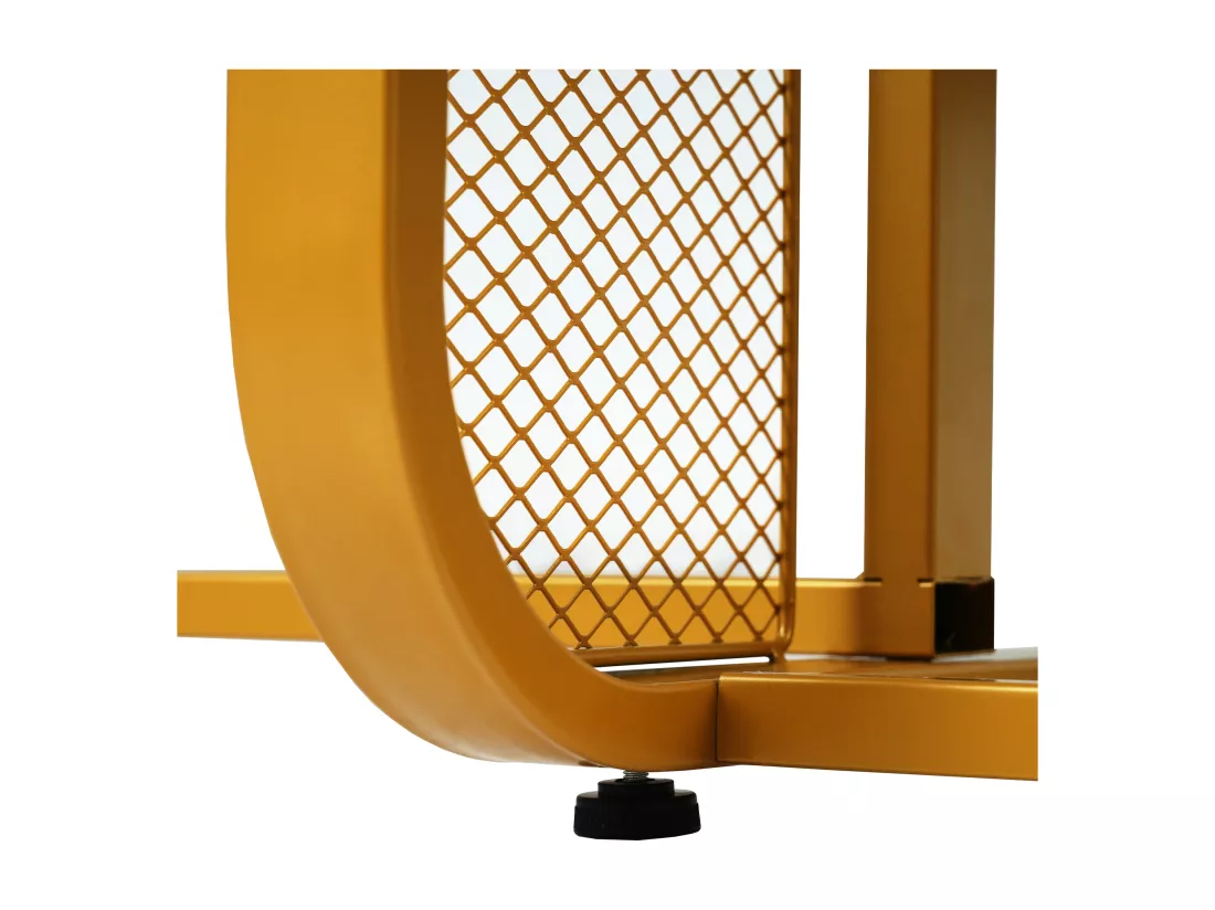 Table à manger ovale extensible 4 à 6 couverts avec 2 tiroirs - L160xW70xH75cm - Panneau de particules - Motif marbre - Blanc + or