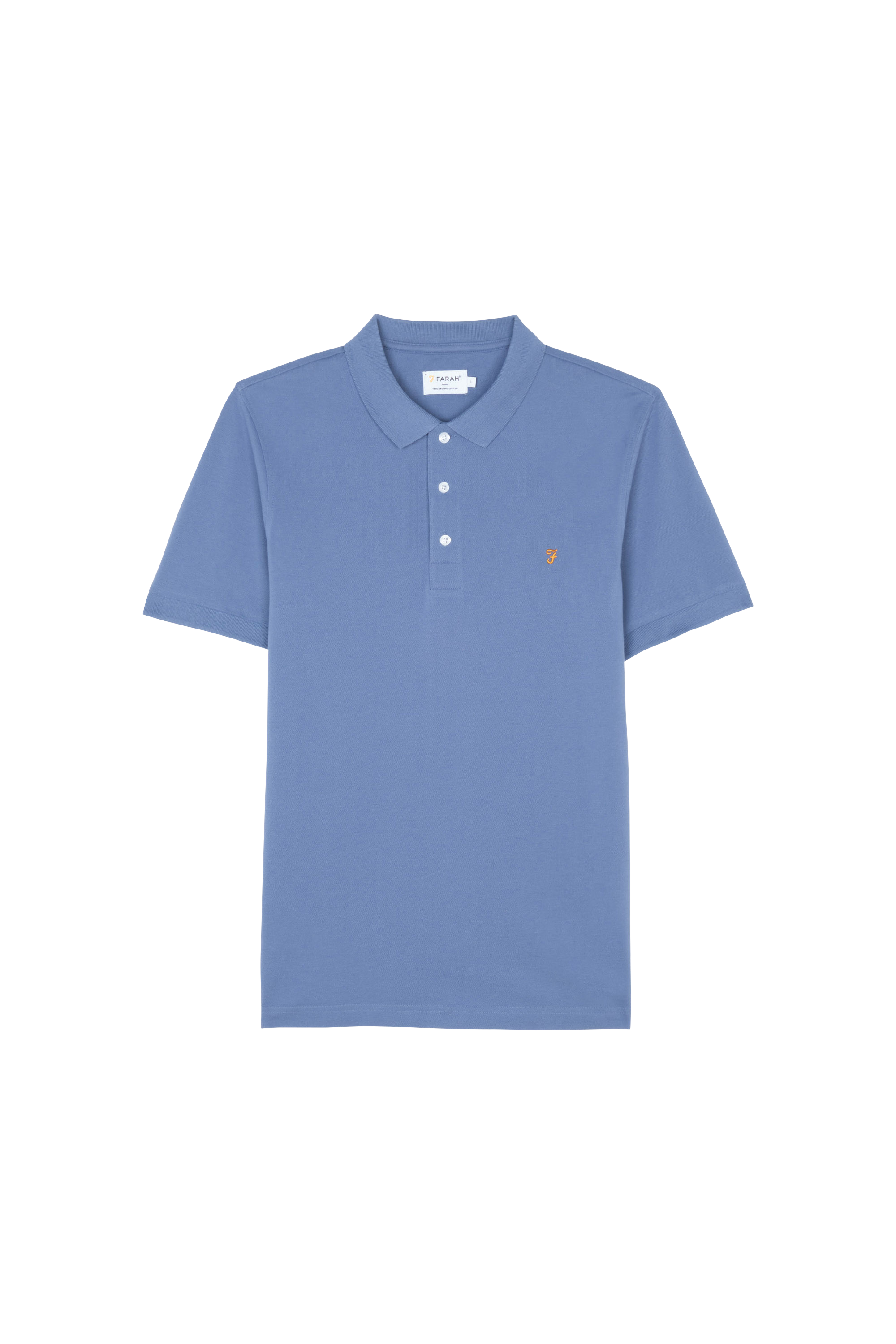 FARAH Polo à manches courtes en coton bio  BLANES Bleu