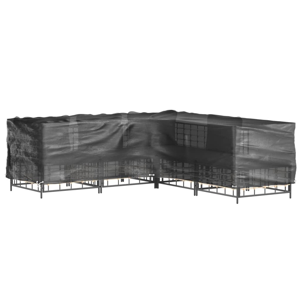 Housses de salon de jardin en forme de l 2 pcs 16 œillets