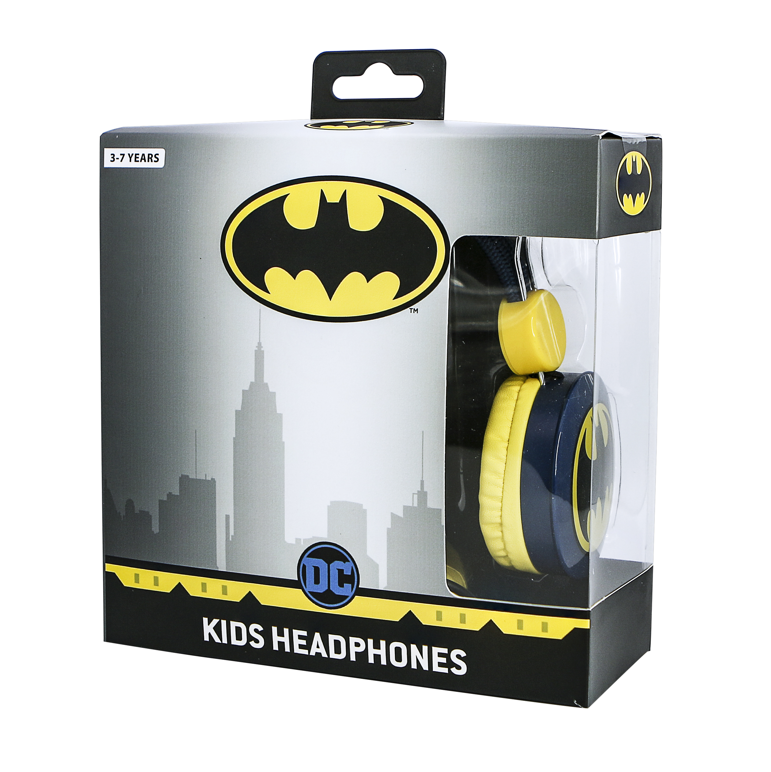 Fones de ouvido OTL com o logotipo do Batman