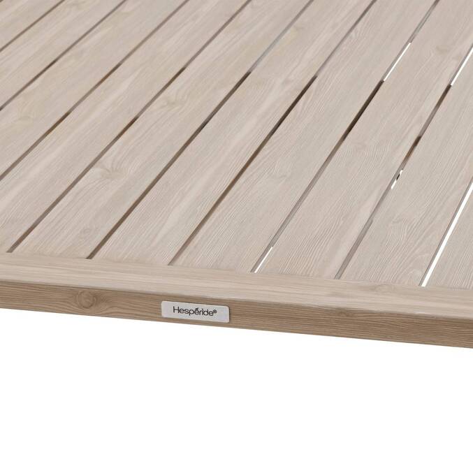 Table de jardin relevable rectangulaire SALIMIA Argile & Lin