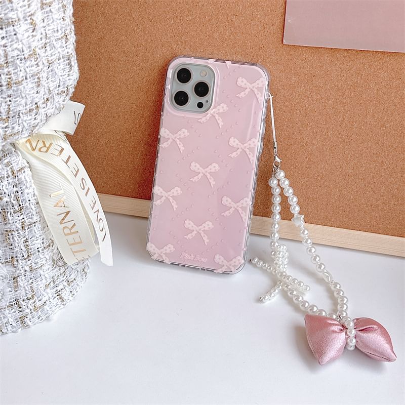 Edgin - Strik telefoonhoesje / Kunstparelband / Set - iPhone 16 Pro Max / 16 Pro / 16 Plus / 16 / 15 Pro Max / 15 Pro / 15 Plus / 15 / 14 Pro Max / 14 Pro / 14 Plus / 14 / 13 Pro Max / 13 Pro / 13 / 13 Mini