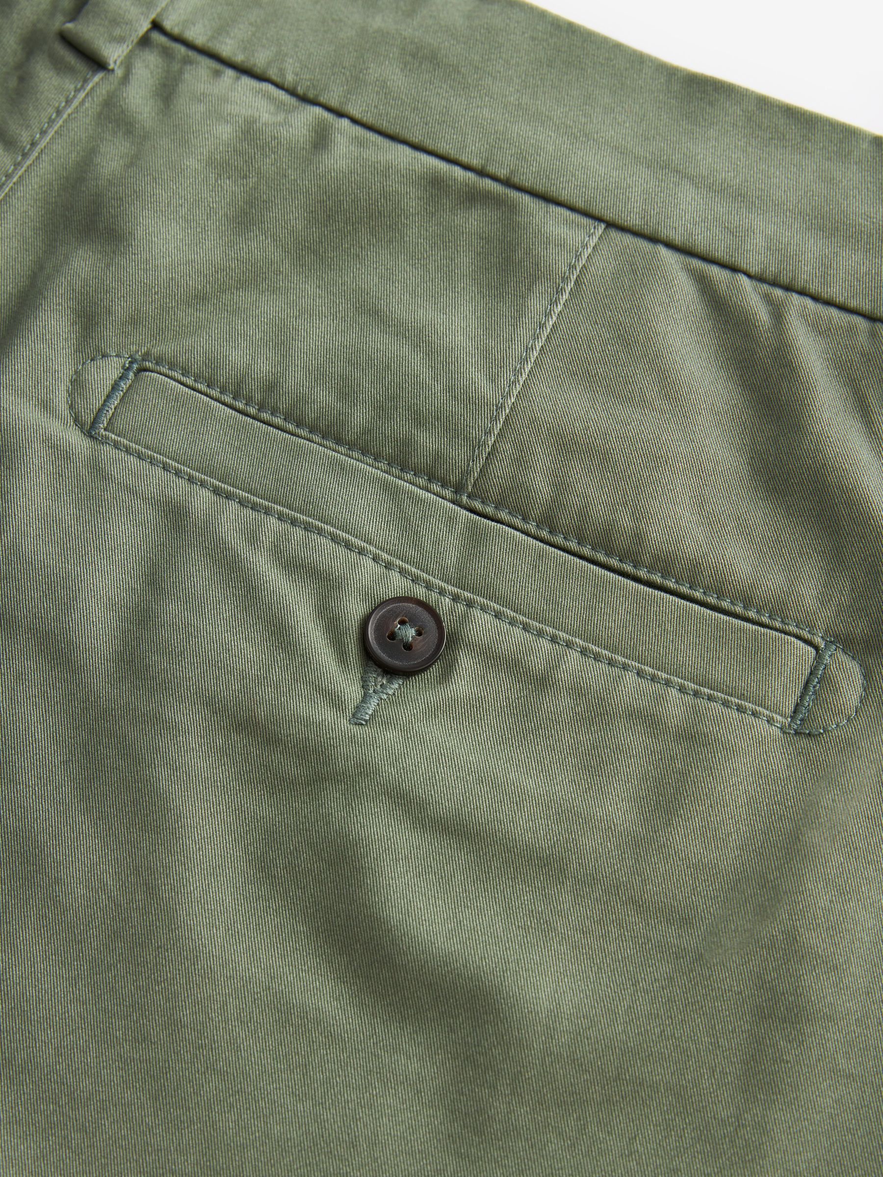 Grijs-groen - Straight fit - Chinoshort met stretch