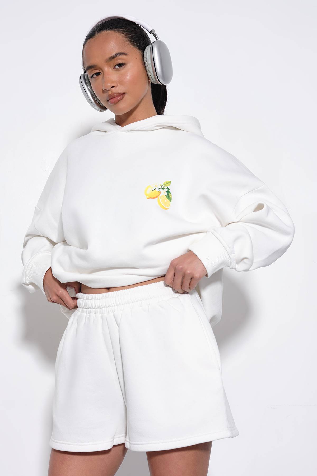 boohoo Short Molleton Imprimé Citrons