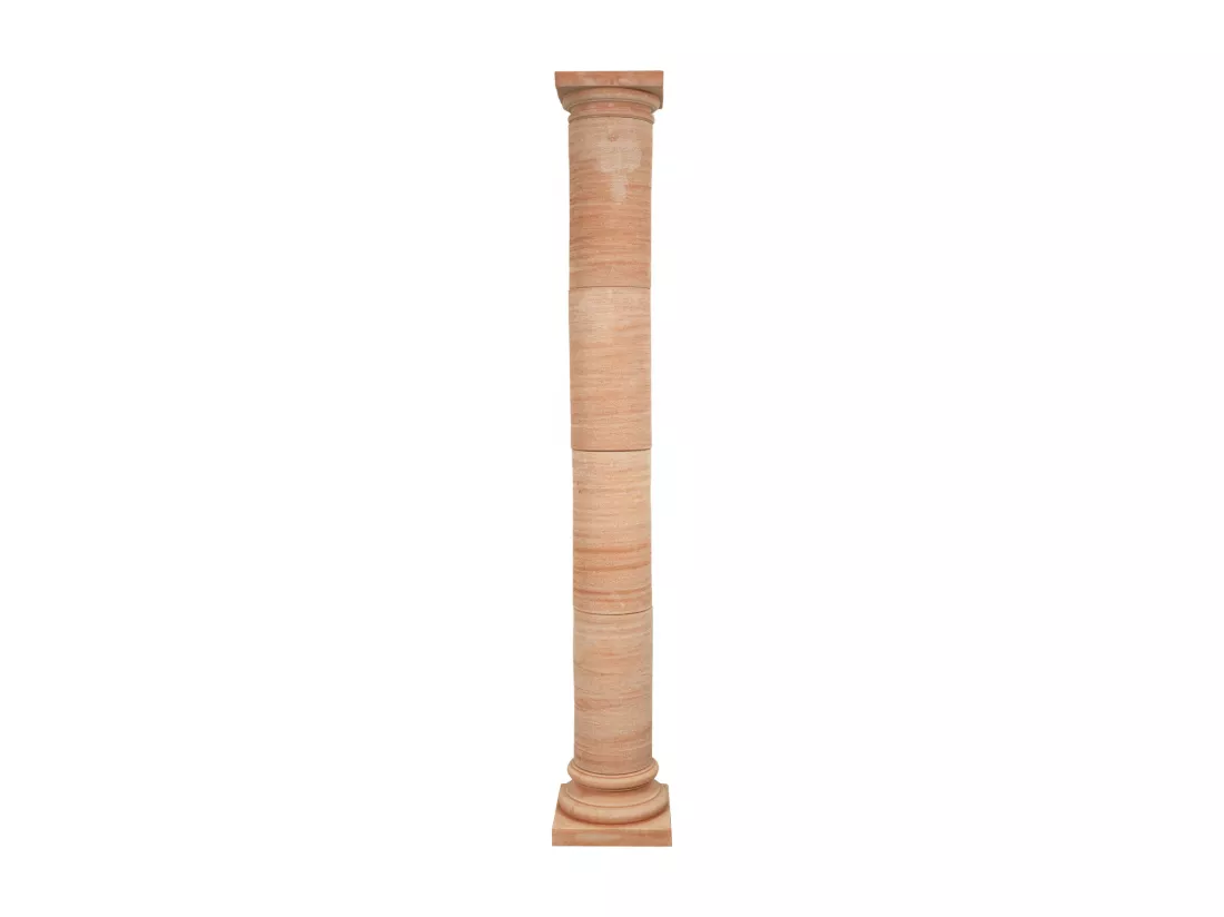 BISCOTTINI Vase - Finition terre cuite - Extérieur - Jardin - Présentoir - Décoratif - Porte-plante - Porte-fleurs - Salon - Salle à manger - Chambre - Cuisine - 35x35x225 cm