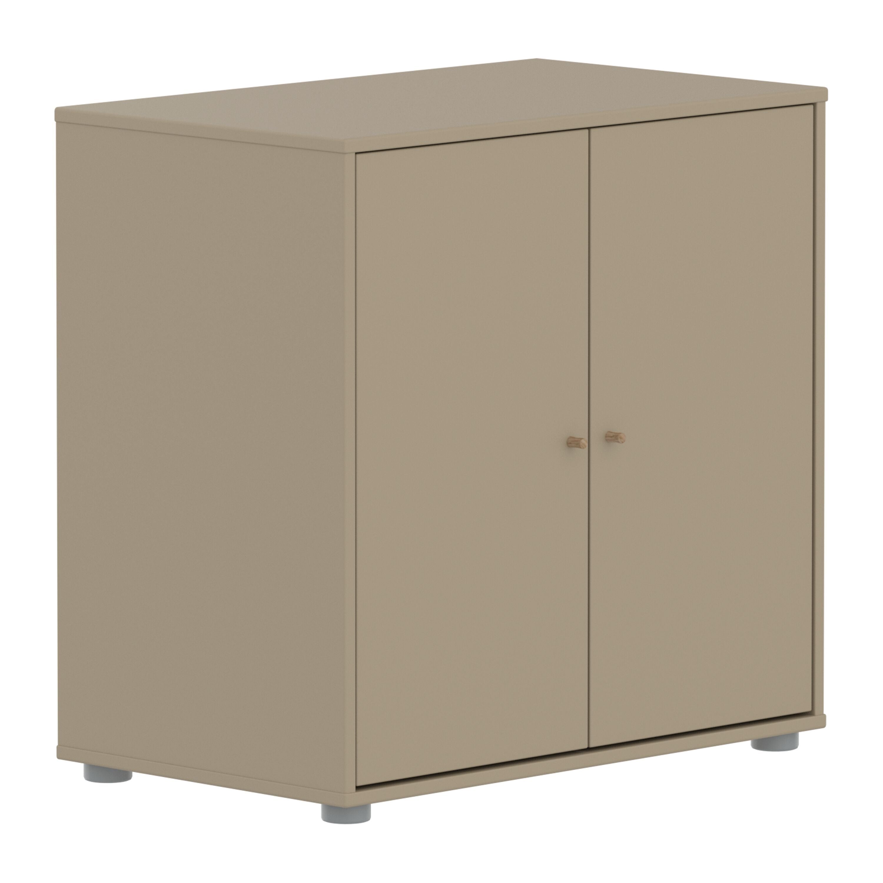 SAGA Regal mit Tür oat,oak knobs/pla.Füs - Oat / B: 75.0 cm x T: 45.0 cm x H: 74.0 cm