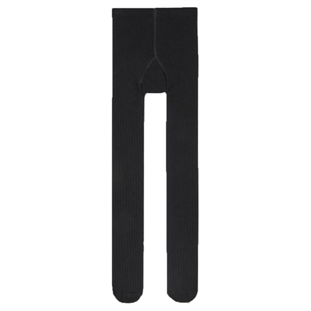 Black Rib Strømpebukser 2-pak Noos