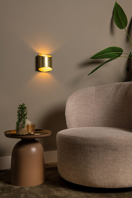 Lucide Diletta wandlamp mat goud