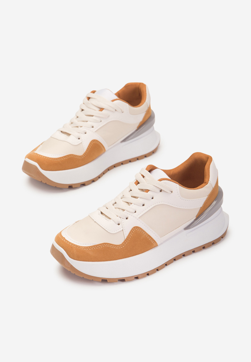 Baskets pour femme beige Wonda