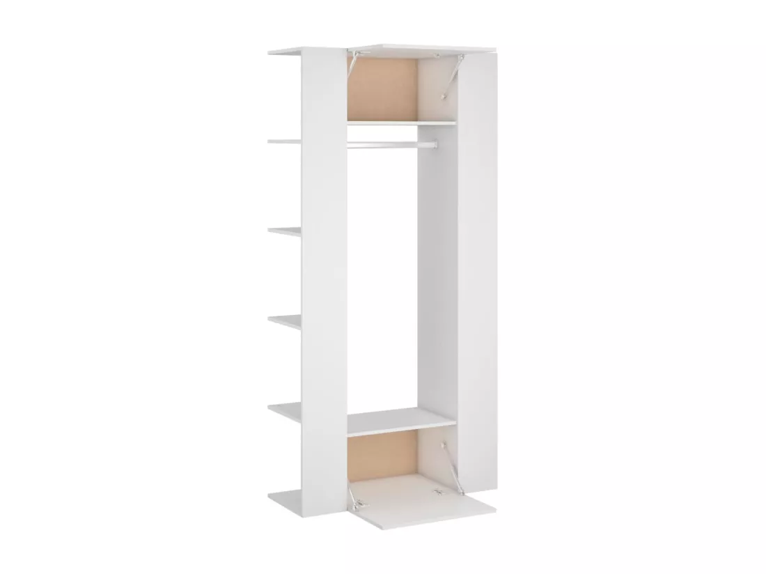 Armoires de couloir 2 pcs blanc Bois d'ingénierie