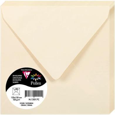 Paquet de 20 enveloppes Pollen 120x120mm 120g/m²