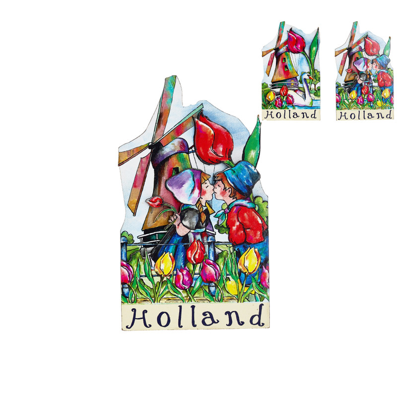 Magneet Hollandse molen - diverse varianten -multikleur