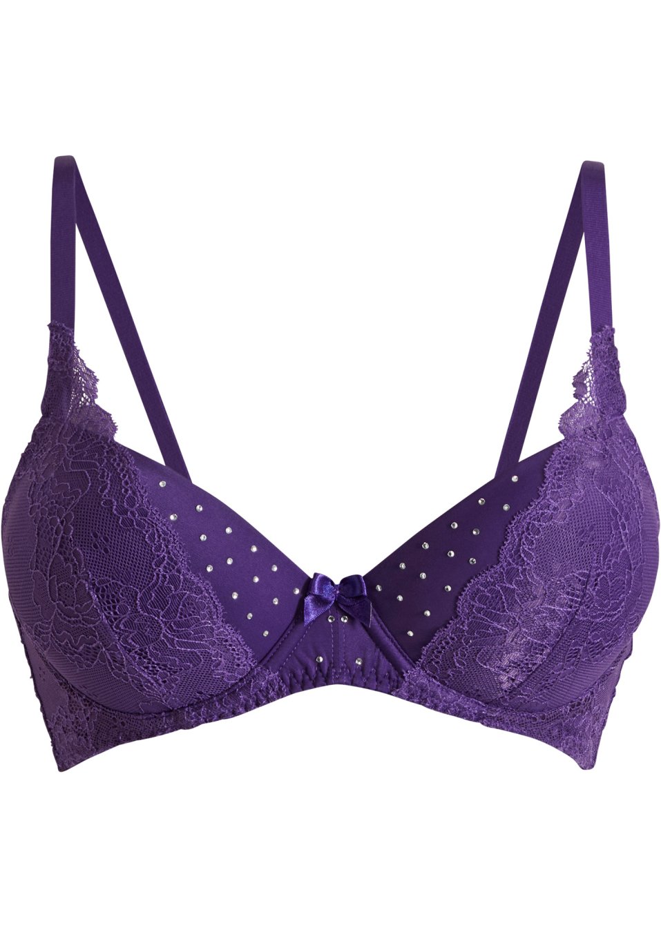 Soutien-gorge à coques et armatures avec strass