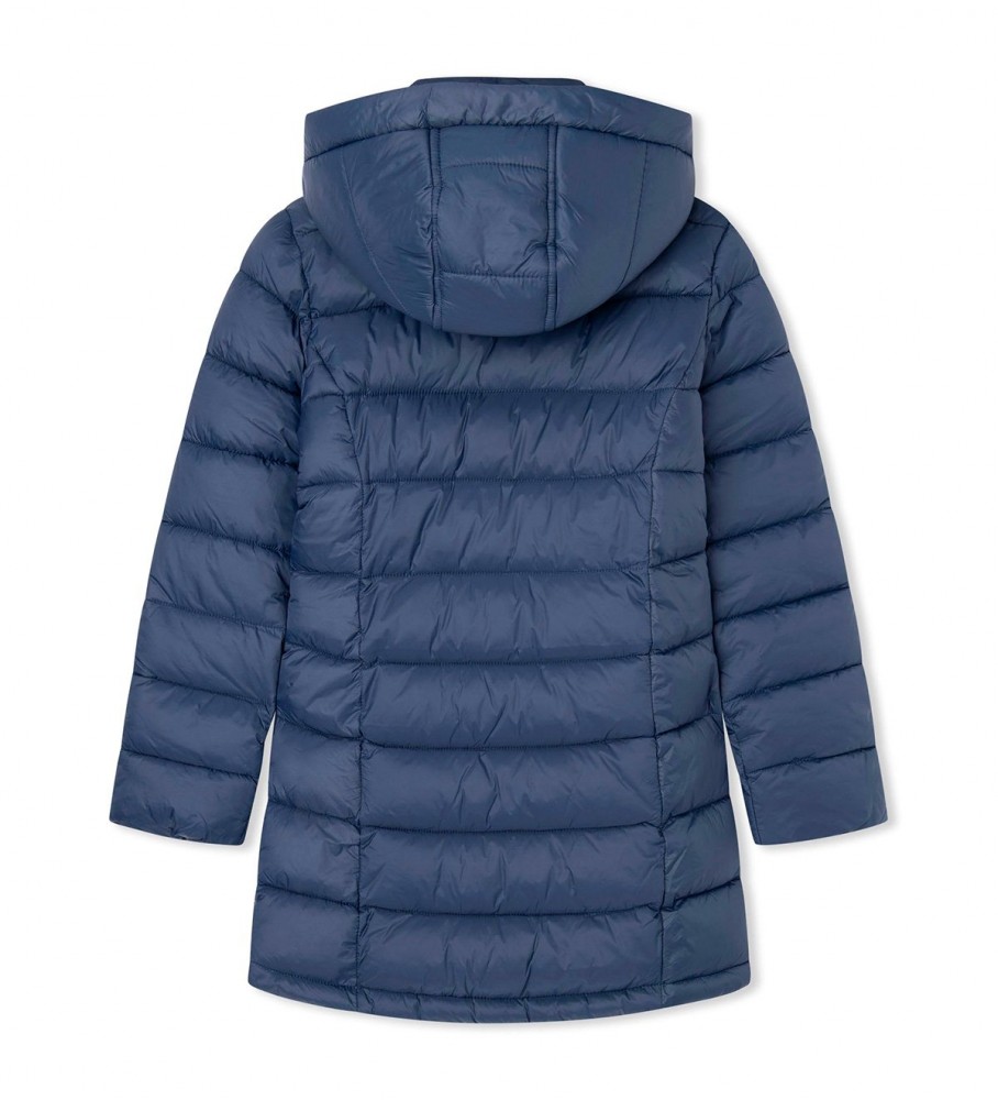 Jaqueta longa de plumas azul-marinho Simone da Pepe Jeans