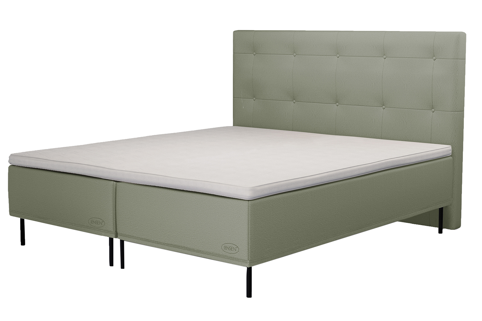 Carat ramme 90x200 cm 90x200 cm i tekstil 184 grønn med fast fasthet. Uten overmadrass og ben