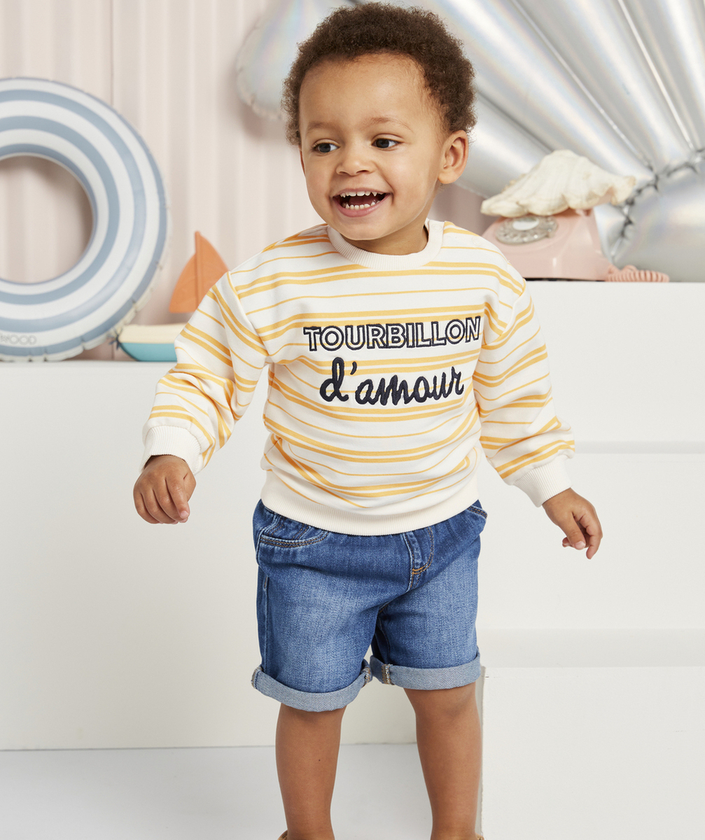 BERMUDA BÉBÉ-GARÇON EN DENIM LOW IMPACT