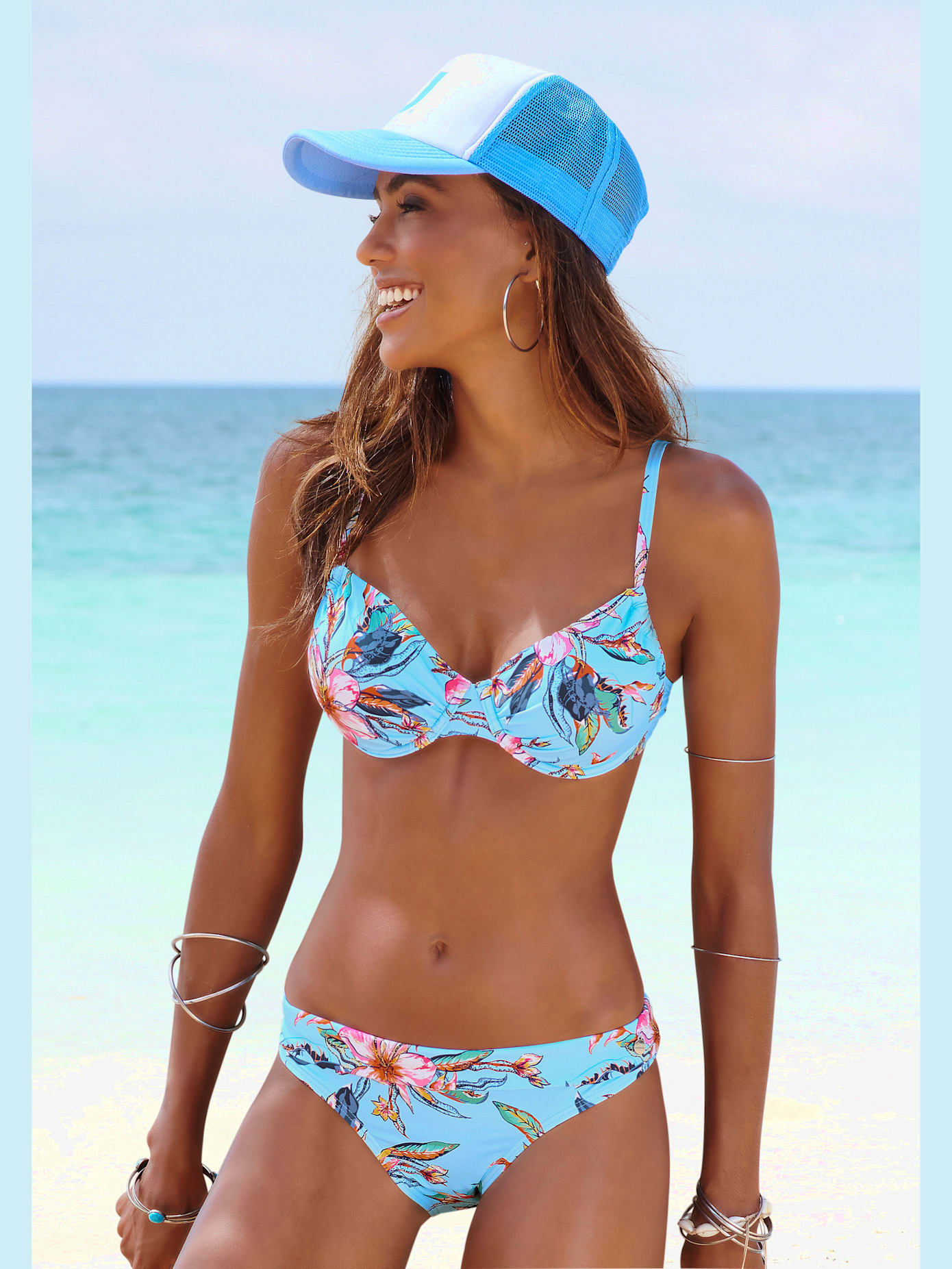 Bas de maillot de bain imprimé floral