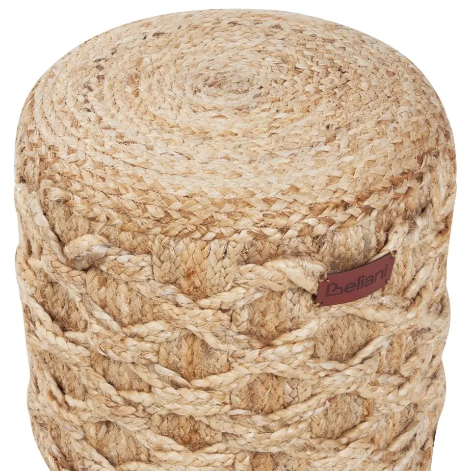TURKAN - Poef - Beige - Jute