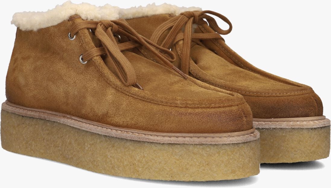 camel posa veterschoenen chukka shearling