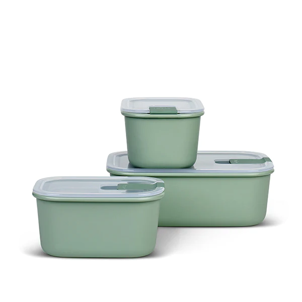 Set 3 boites hermétiques EasyClip 2 x 450 ml et 1000 ml Nordic Sage Me