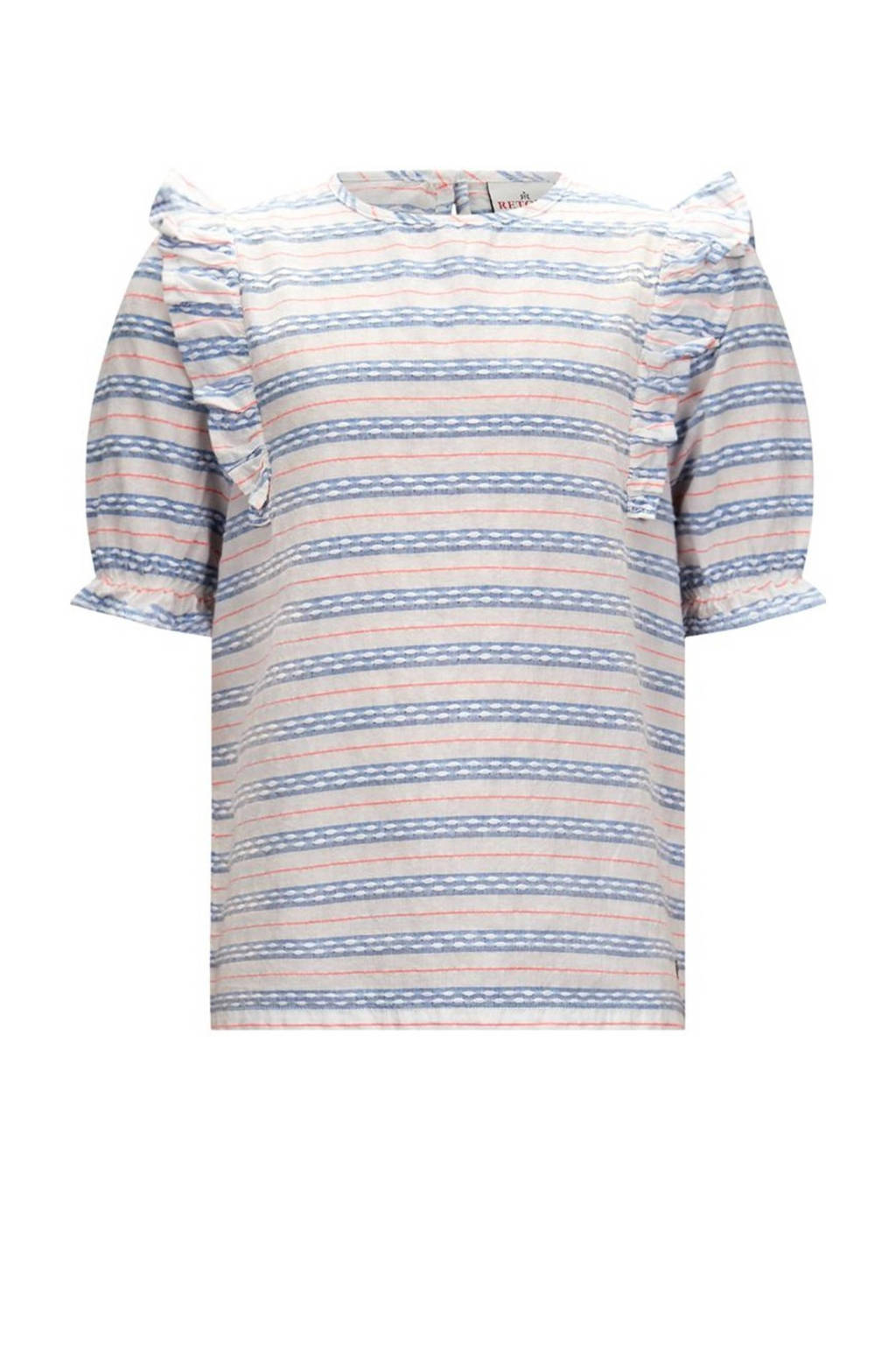 Retour Jeans gestreepte top Purdey blauw/offwhite/roze