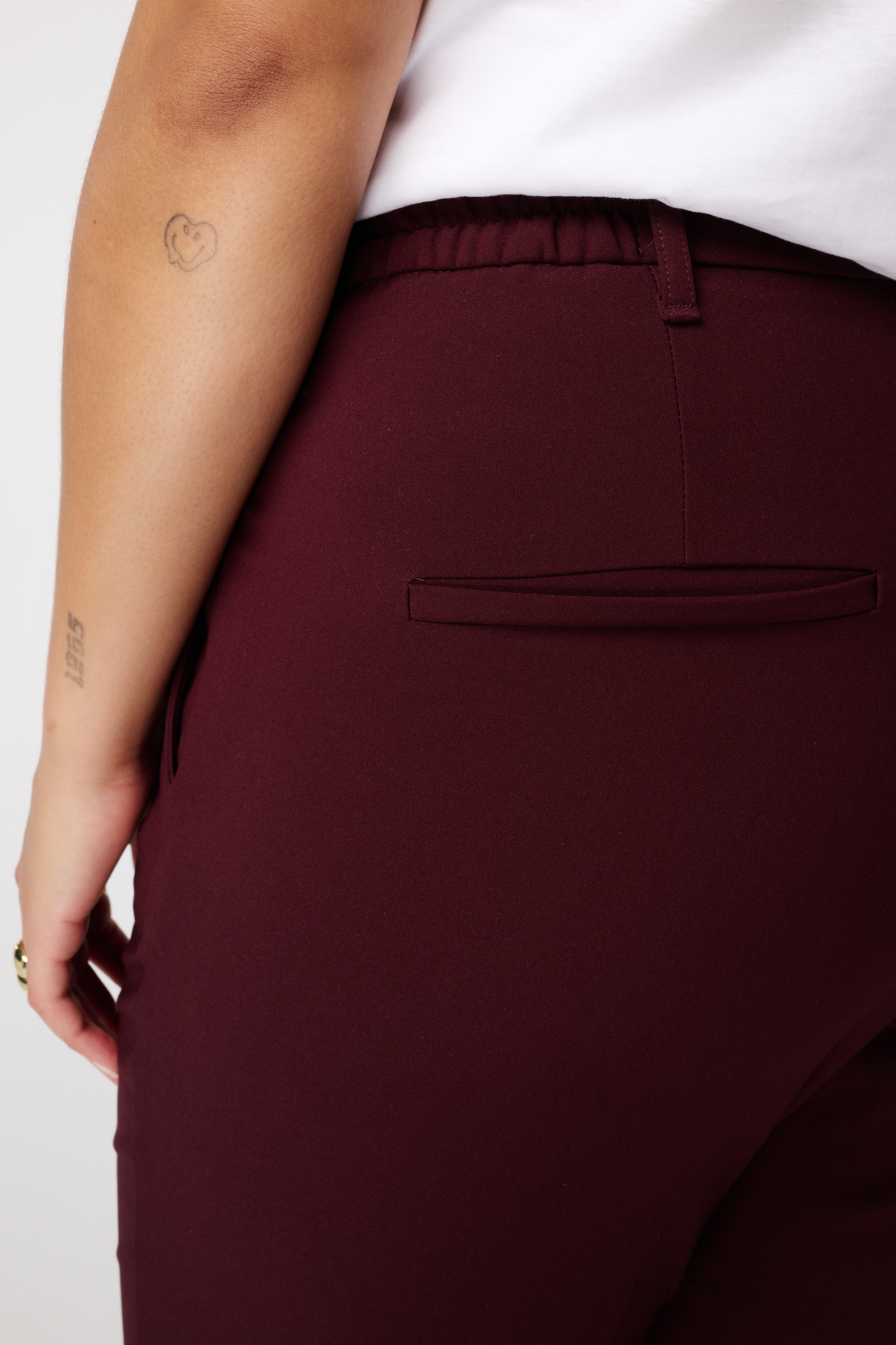 Straight leg pantalon Bordeaux