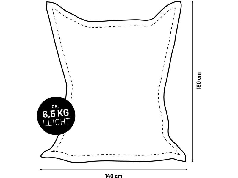 Lumaland Sitzsack Classic XXL 380 L, Senfgelb Sitzsack für innen und aussen