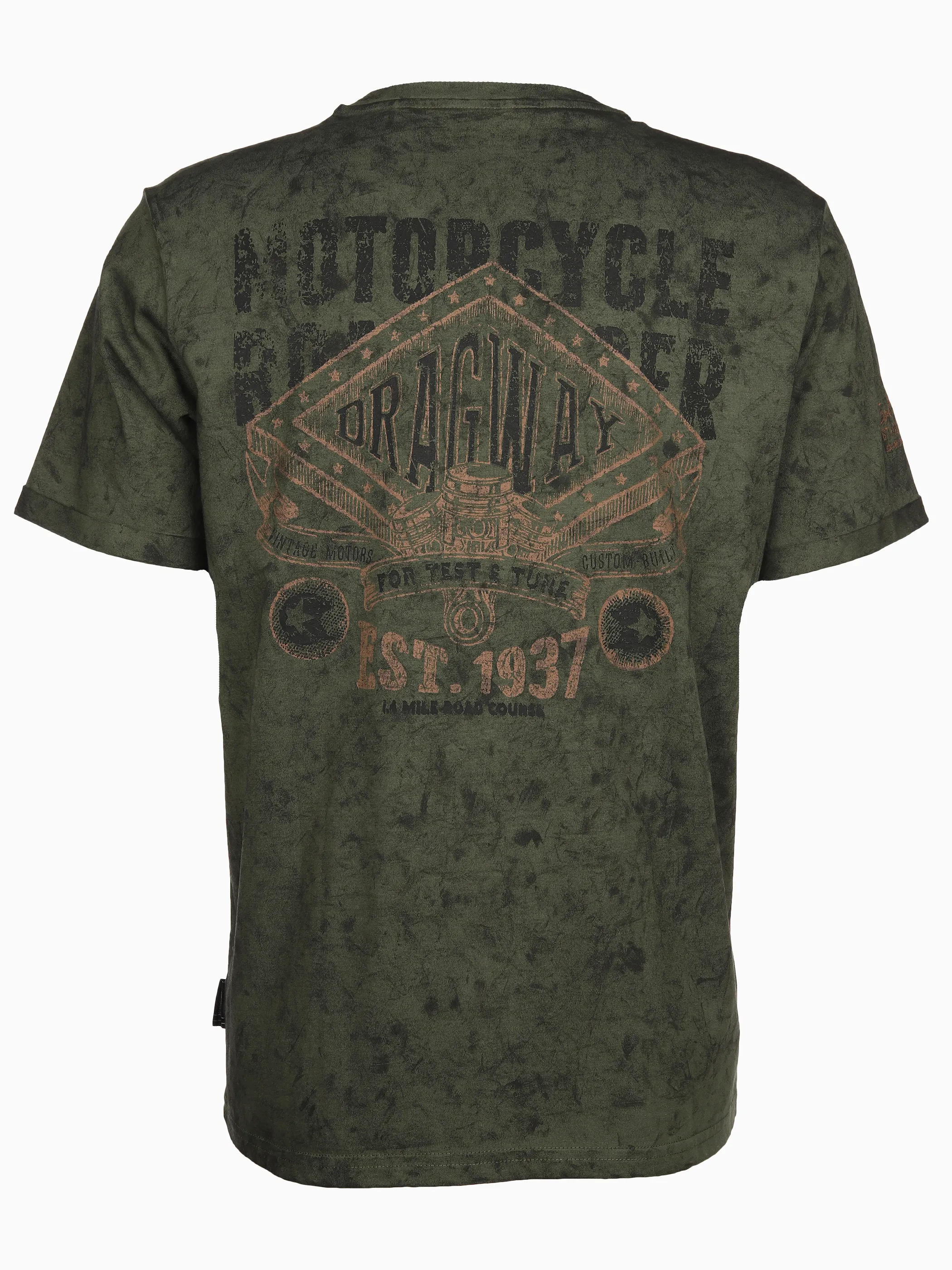 Herren Henleyshirt mit auffälligem Frontprint