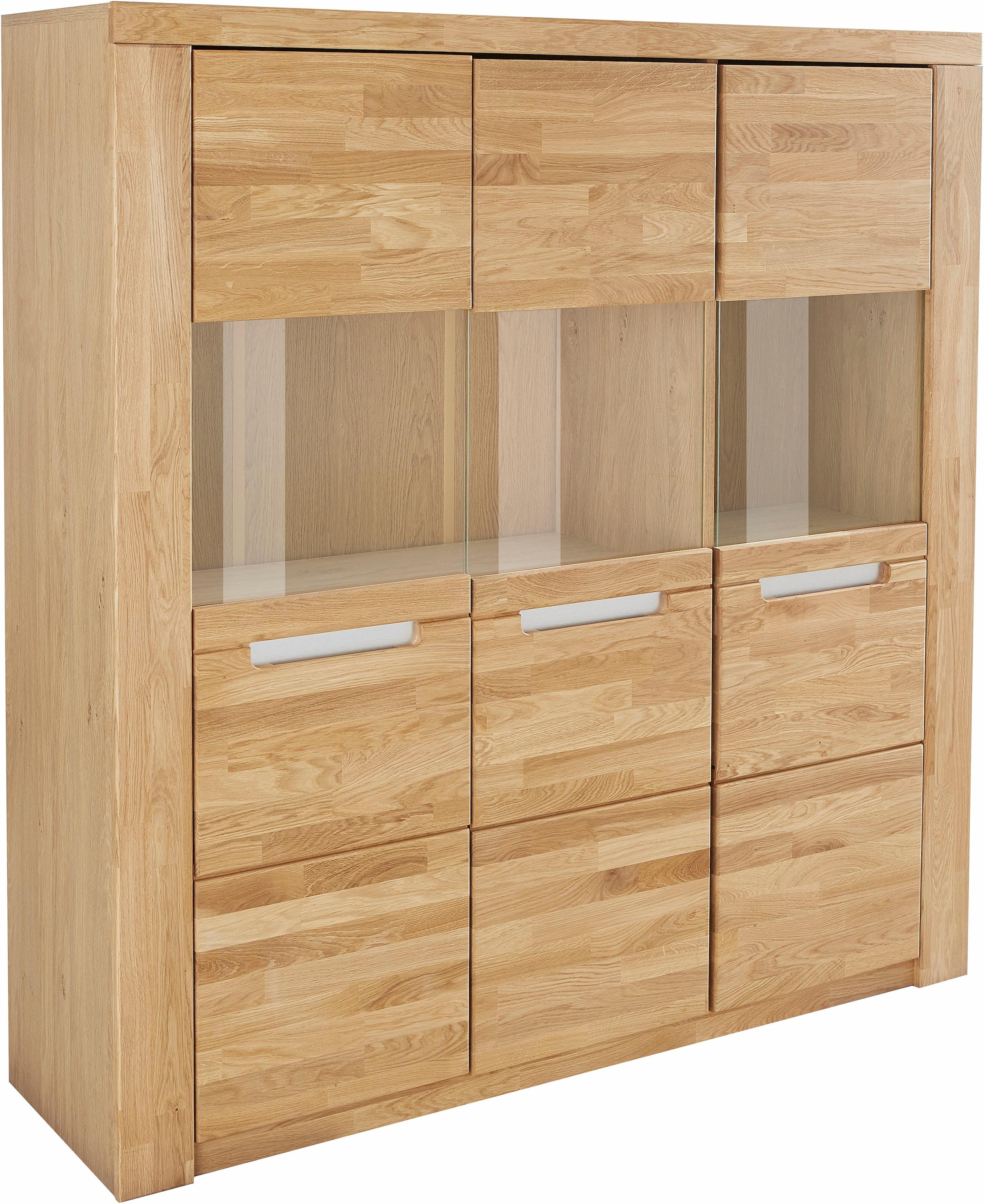 Home affaire Highboard »Kolding« Breite 140 cm mit 3 Glastüren