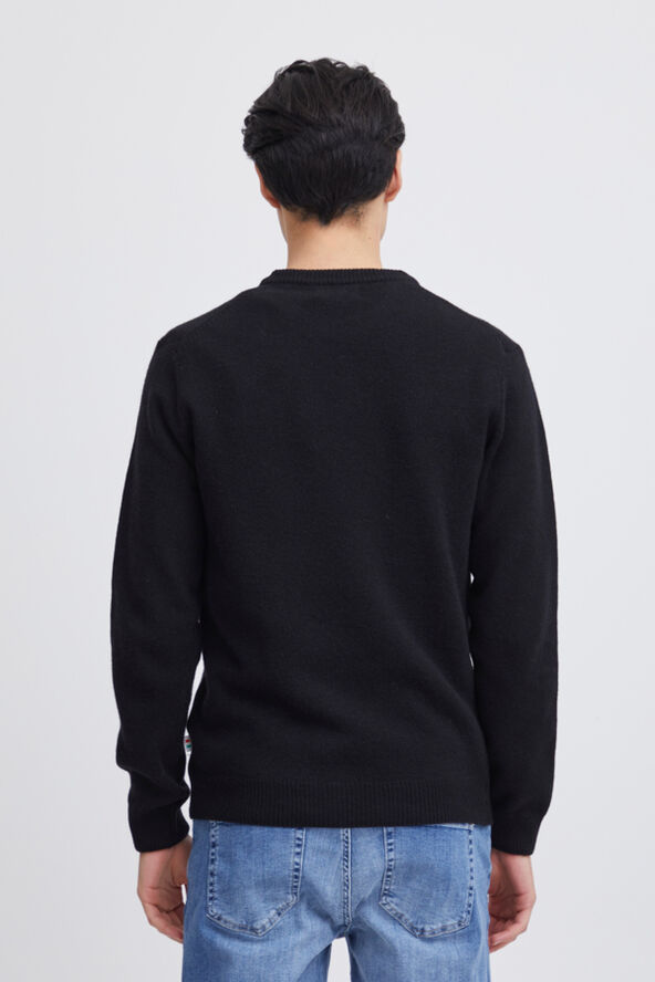 Casual Friday CFKARL crew neck bounty knit Anthracite black