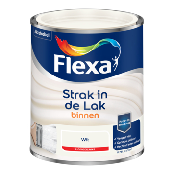 Flexa Strak in de Lak binnenlak hoogglans wit 750 ml