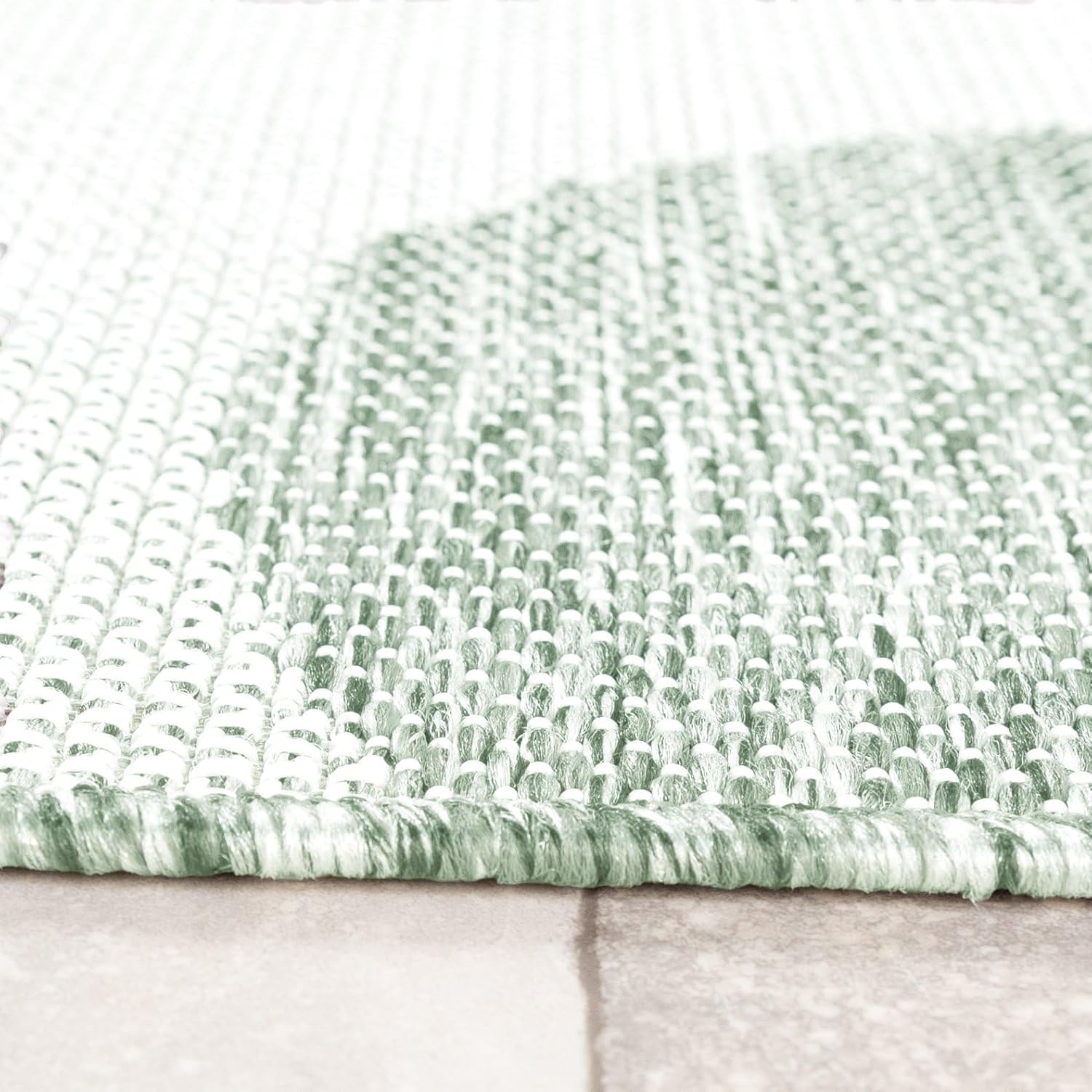FRAAI | Home & Living In- & Outdoor Teppich - Summer Swirl Grün - Wetterfest - Polypropylen - Flachgewebe - Balkon, Garten/Terrasse, Wintergarten - Terrasse - Rug