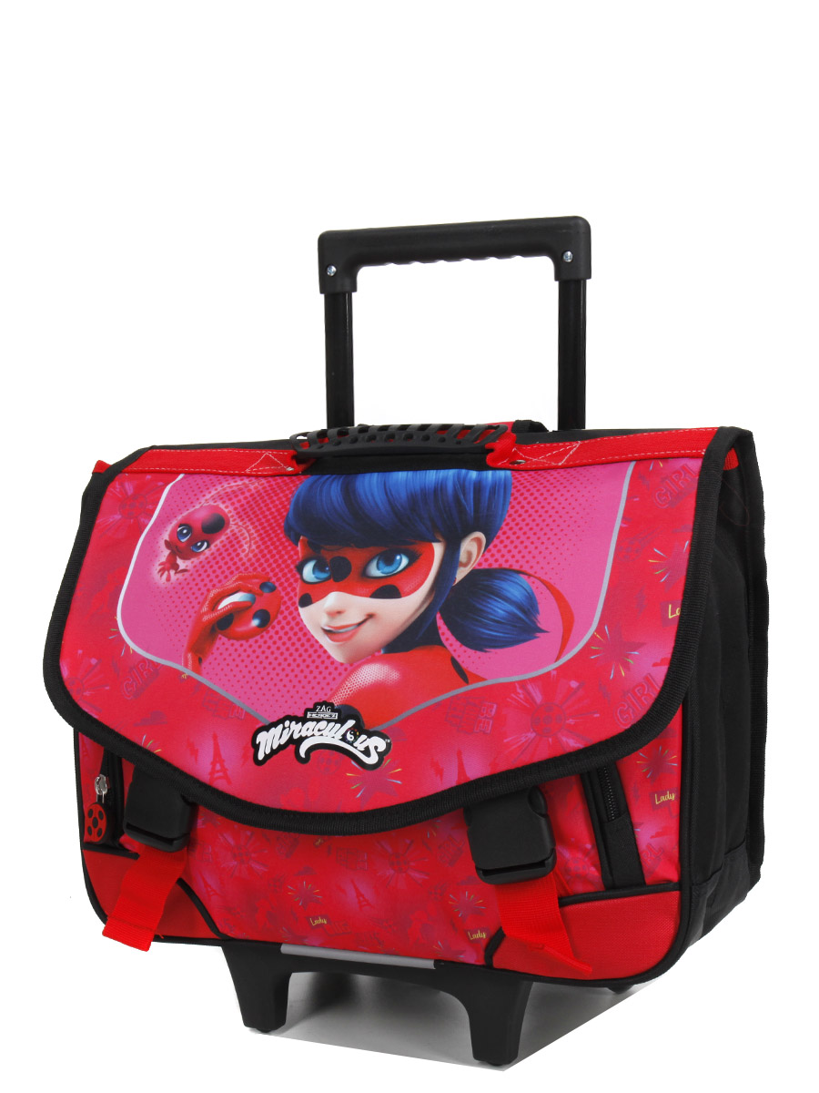 Cartable À roulettes Miraculous Coccinelle 41 cm