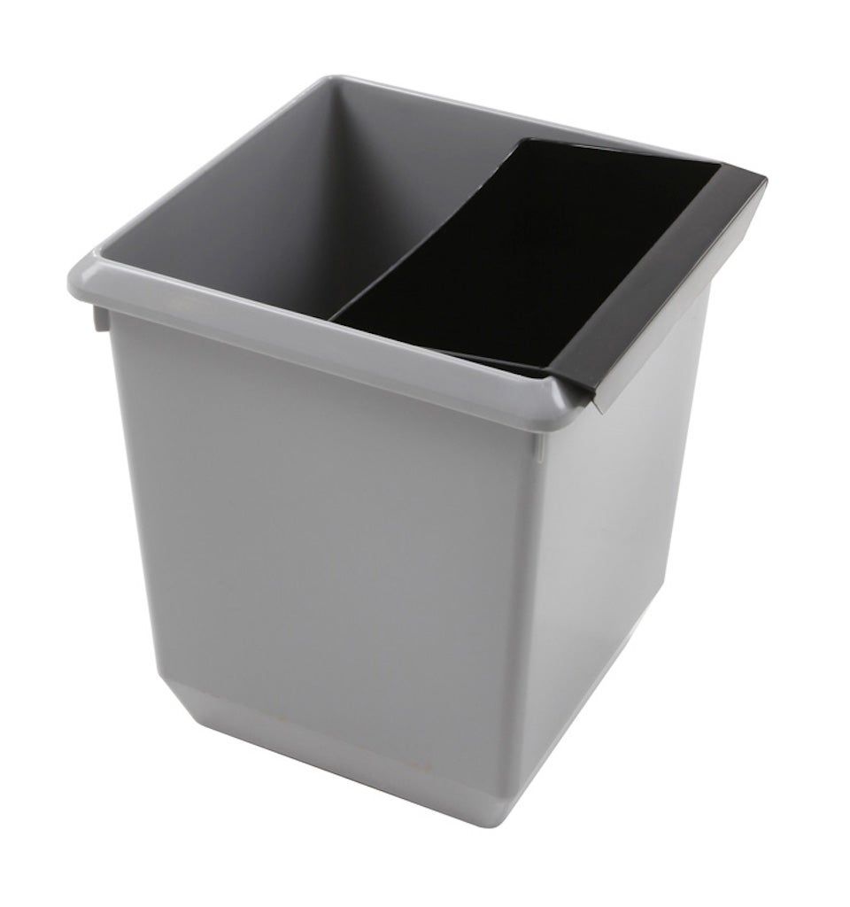 PROREGAL Vierkante Conische Afvalbak 21 Liter HxBxD 31 x 28 x 28 cm Kunststof Grijs