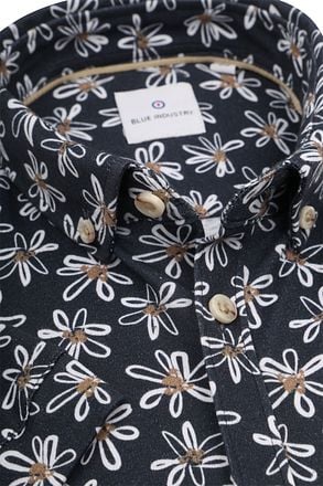 Blue Industry Short Sleeve Overhemd Bloemen Navy 2842.31 kopen