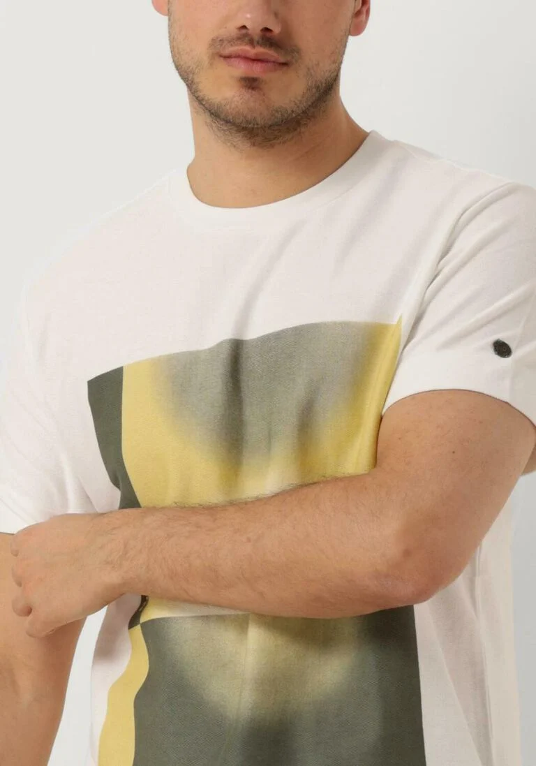 CAST IRON lichtgrijze cast iron t-shirt short sleeve r-neck regular fit twill