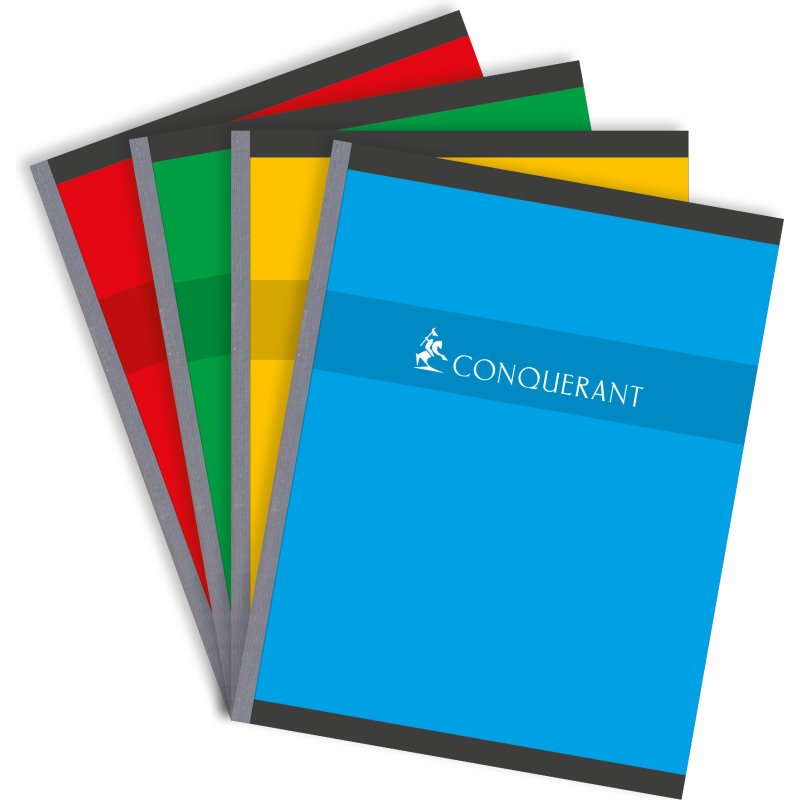 Cahier broché Conquérant 17 x 22 cm grands carreaux 192 pages