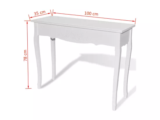 Table de console et coiffeuse Blanc
