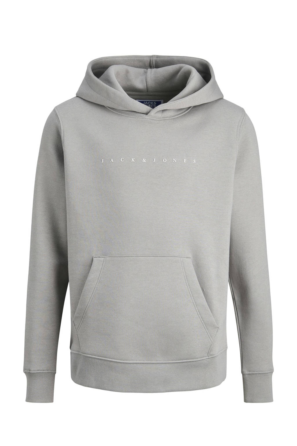 JACK & JONES hoodie JJESTAR met tekst grijs