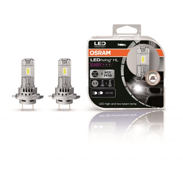 Osram Lâmpadas h7/h18 Ledriving Hl Easy 12v 1400lm - 64210DWESY-HCB