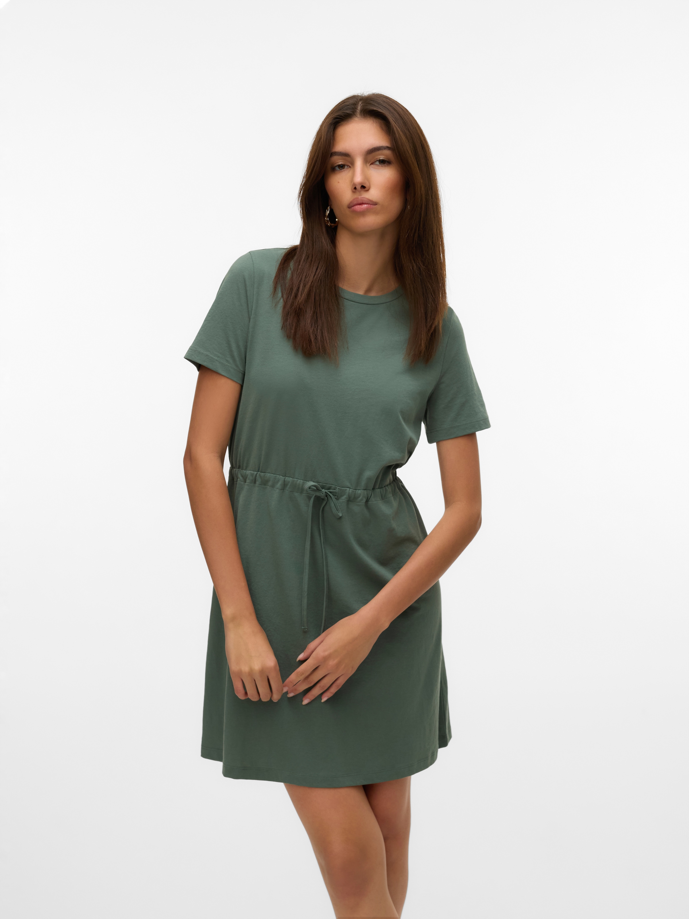 Vero Moda Shirtkleid »VMLUNA SS SHORT STRING DRESS JRS NOOS« Sommerkleid,