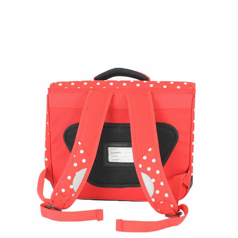 Cartable 38 cm Rouge à pois blancs