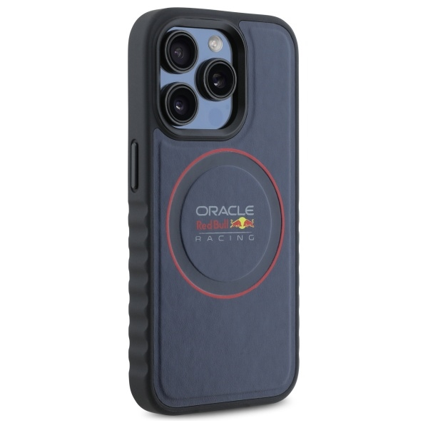 iPhone 15 Pro Max MagSafe Leder Hardcase Hülle (RBHMP15X24PUILVR) - Navy