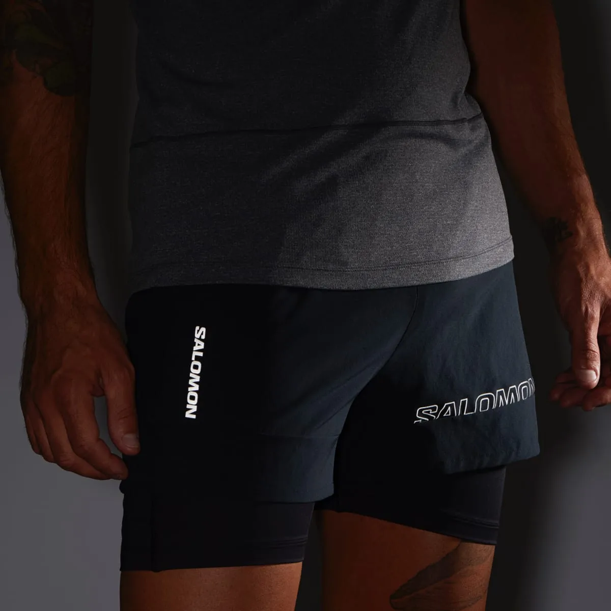 Salomon Men's Cross 2in1 Shorts Deep Black