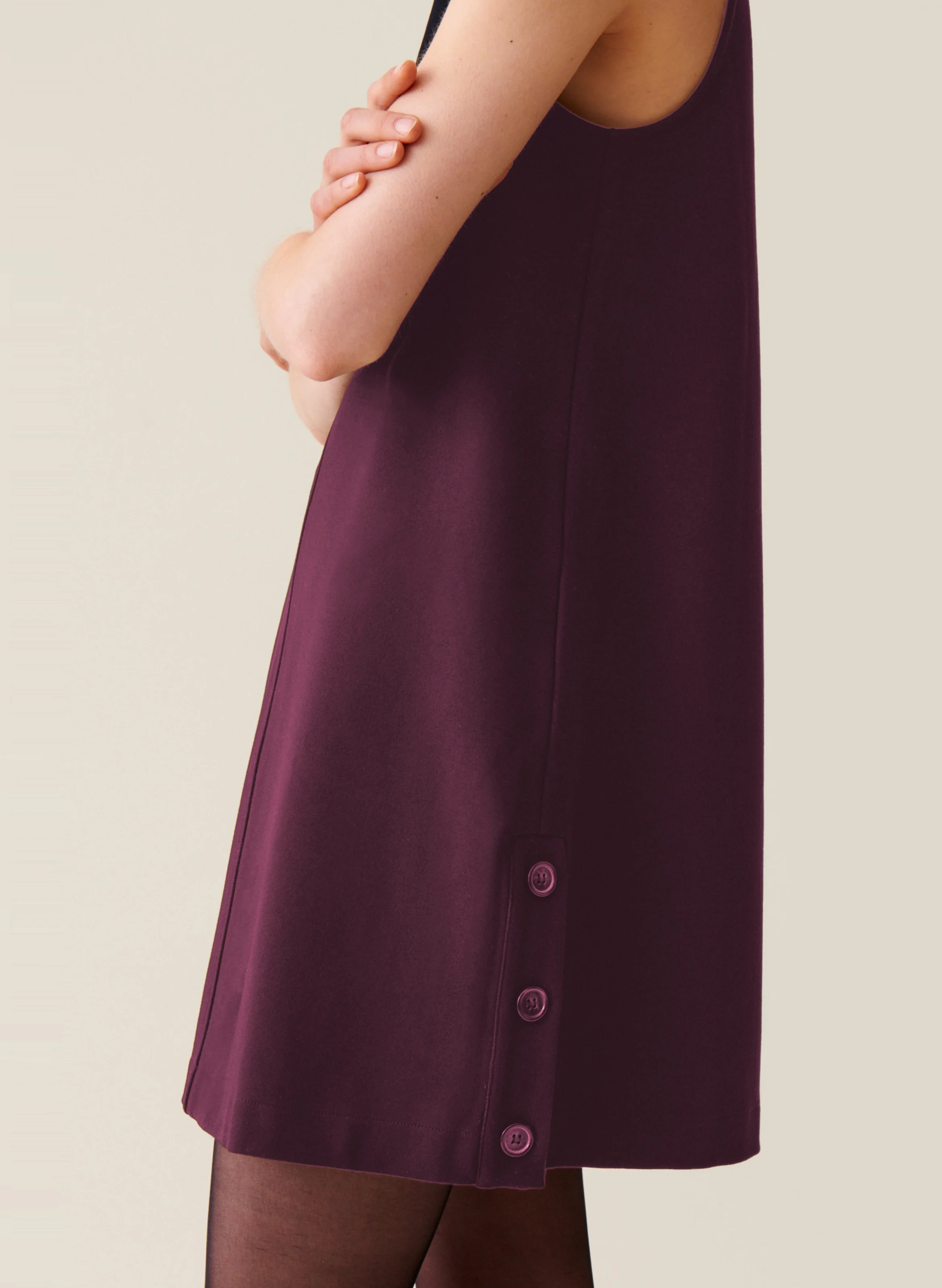 Robe courte sans manches | Rouge